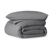Organic jersey duvet set folded and stacked