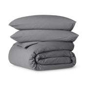 Organic jersey duvet set folded and stacked