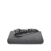 A polar fleece fitted sheet folded