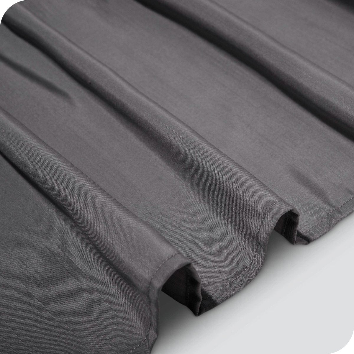 Close up of a polyester bed skirt