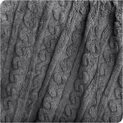 Close up of a textured sherpa blanket