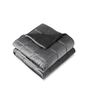 Weighted blanket folded on a white background