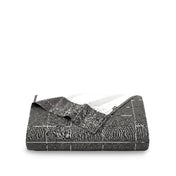 Printed microfiber flat sheet folded