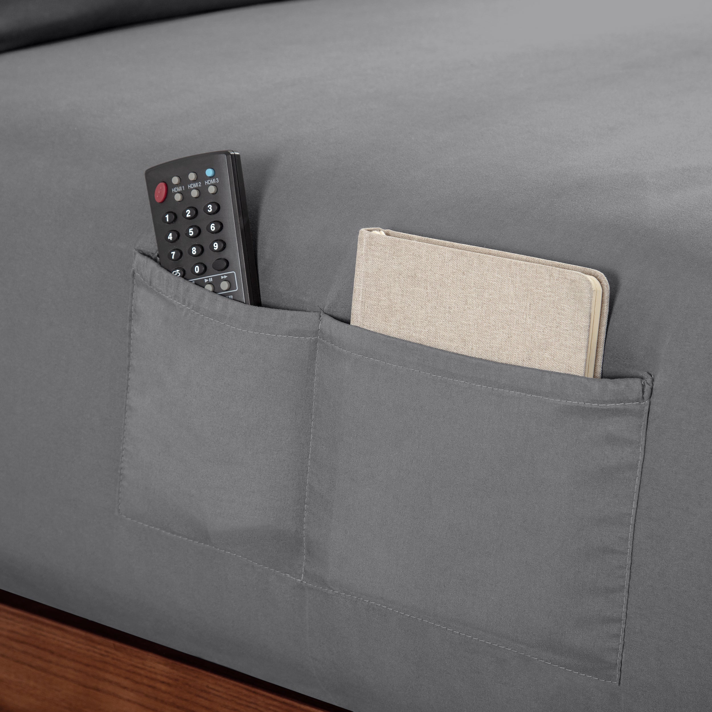 Images Extended Content Microfiber Hydrobrushed Dual Pocket Fitted Sheet3