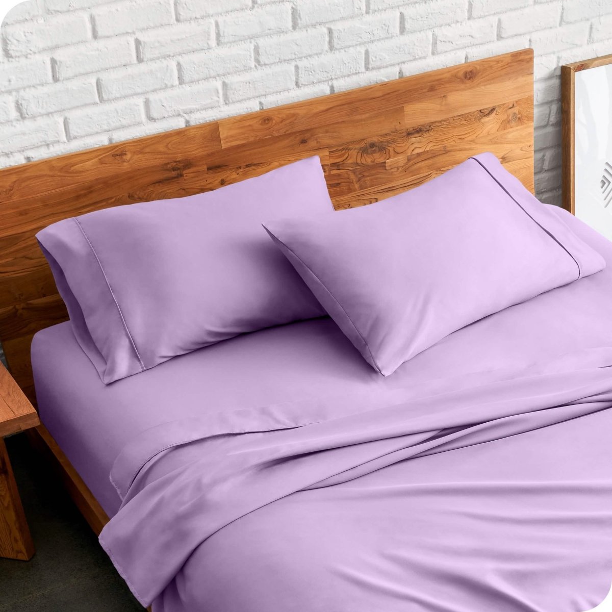 Matching sheets and pillowcases on a bed