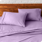 Close up of pillowcases on a bed