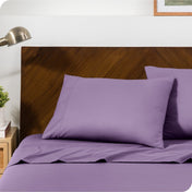 Close up of pillowcases on a bed