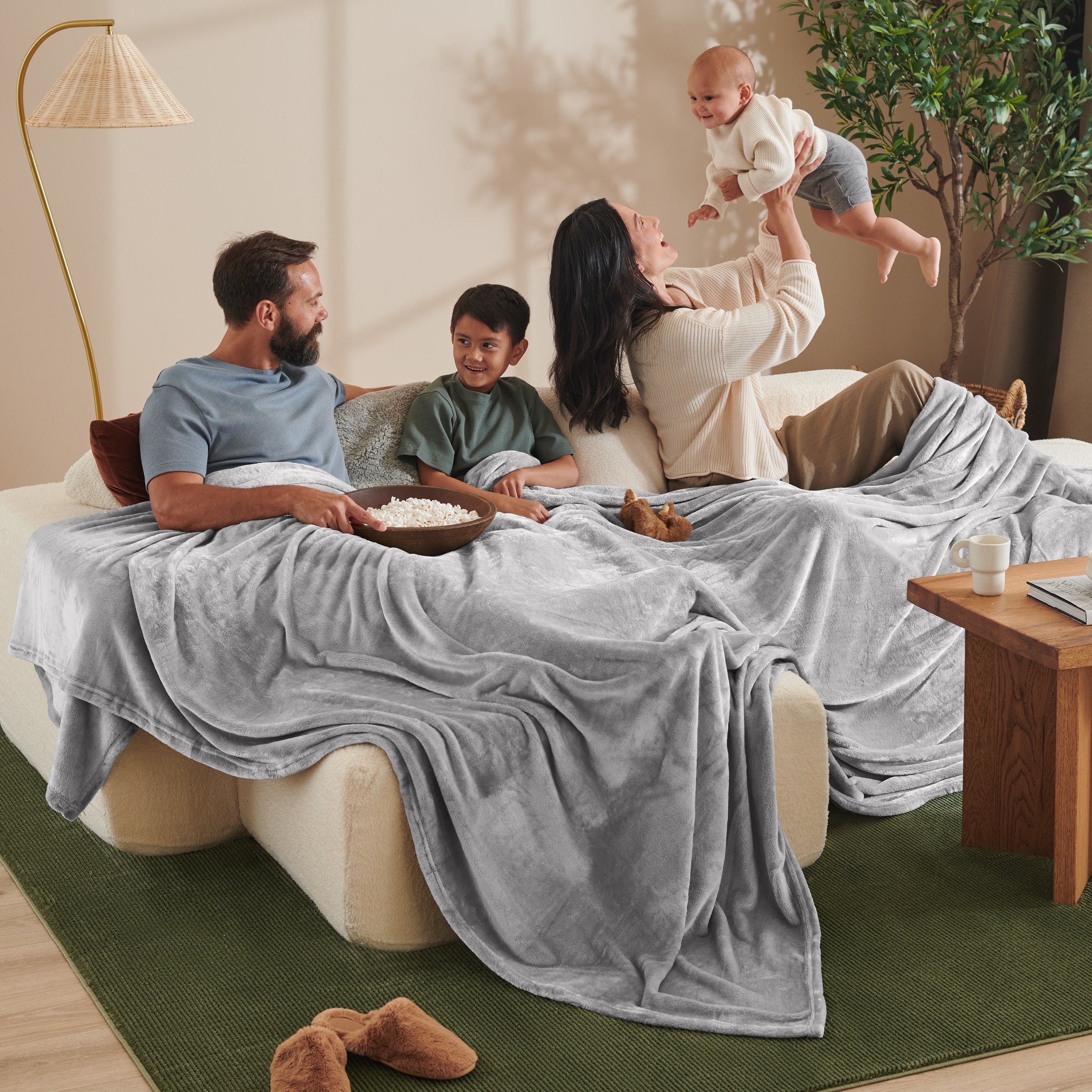 Giant microplush blanket