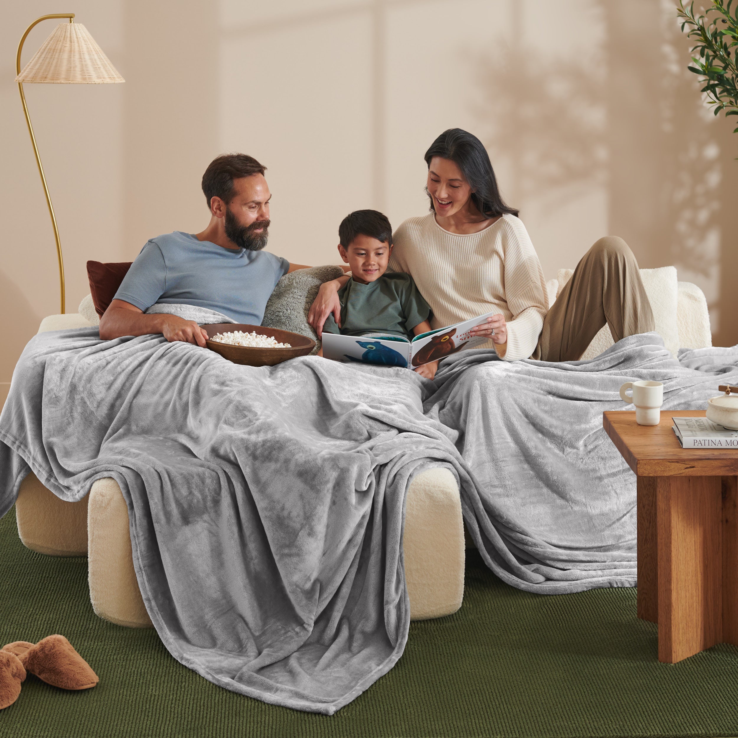 Giant microplush blanket