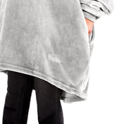Close up of the side pocket on the wearable blanket