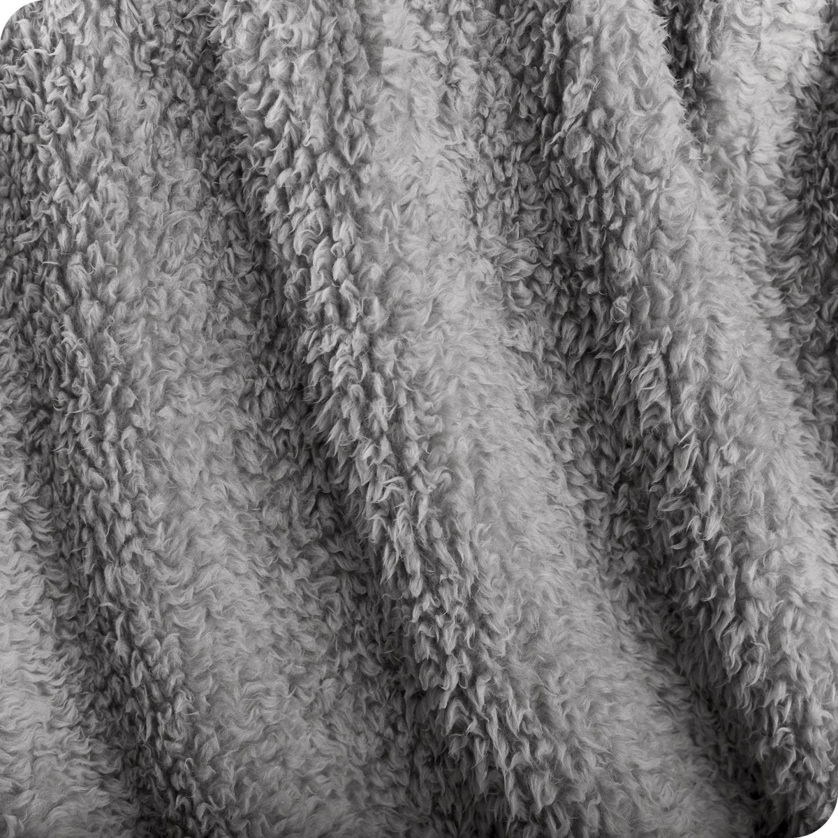 Close up of a sherpa blanket