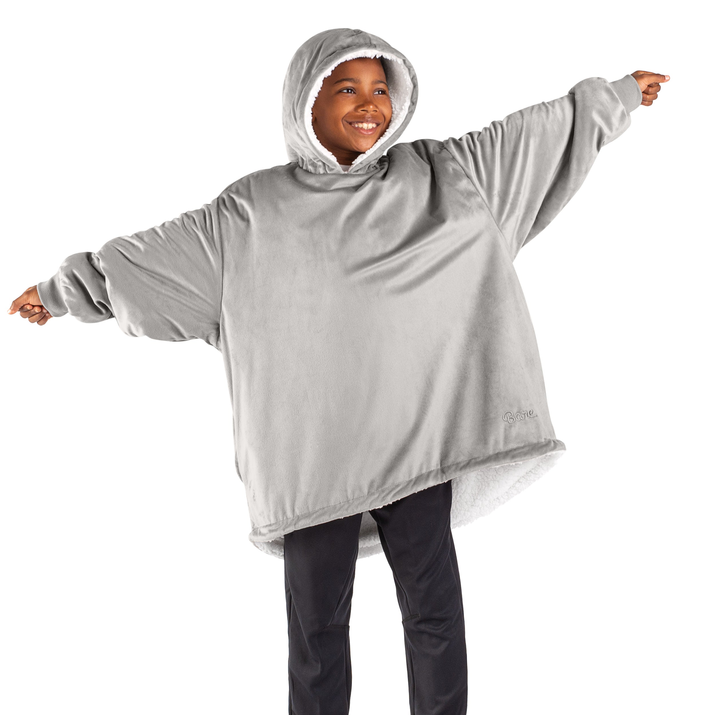 A youth wearable blanket on a child