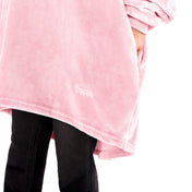 Close up of the side pocket on the wearable blanket