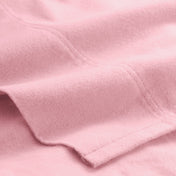 Close-up of organic flannel top sheet