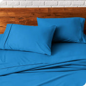Close up of pillowcases on a bed