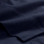 Close-up of organic flannel top sheet