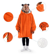 Close up of features of the wearable blanket