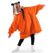 A youth wearable blanket on a child