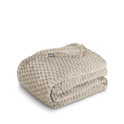Microplush waffle blanket folded