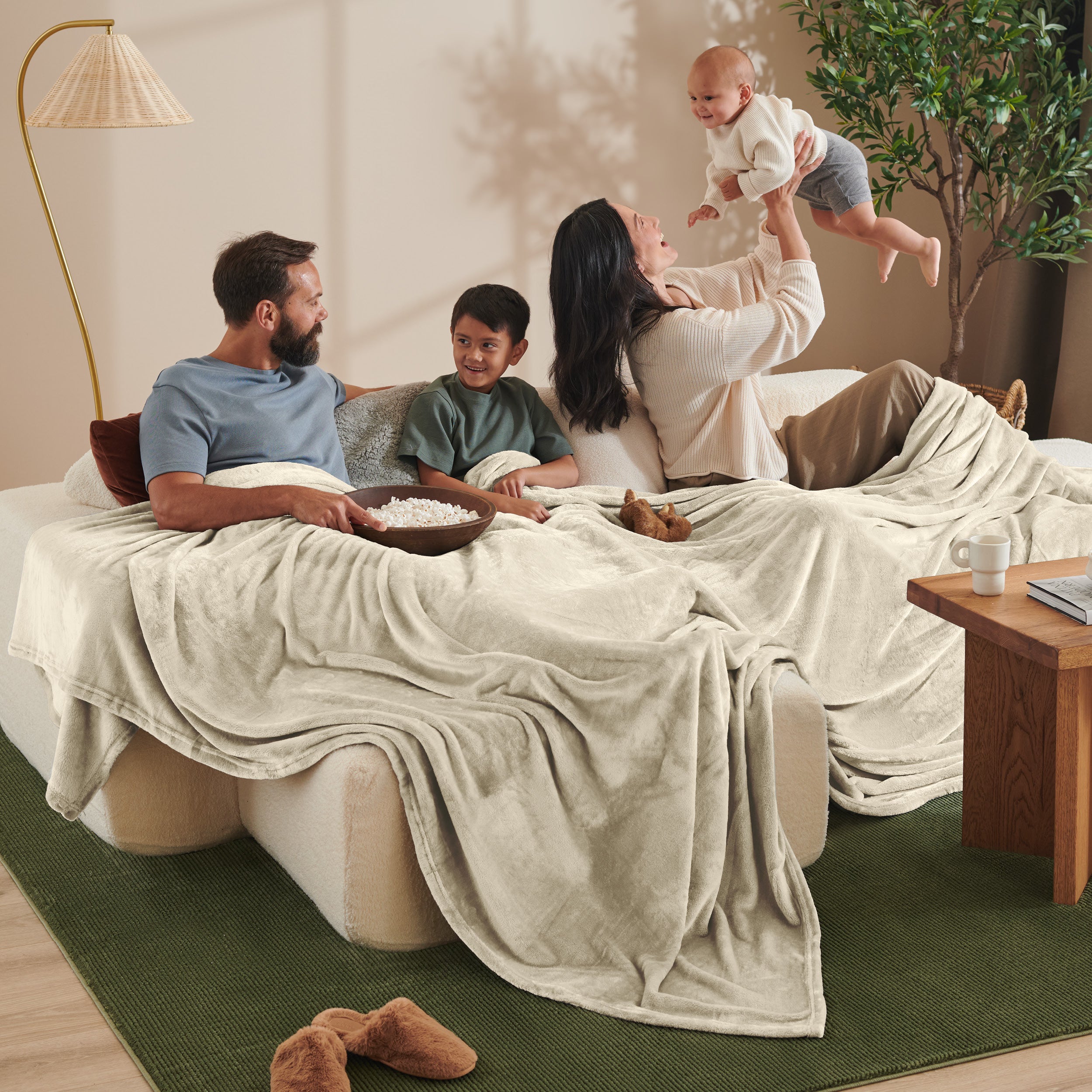 Giant microplush blanket