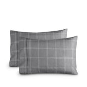 2 printed microfiber pillowcases on pillows