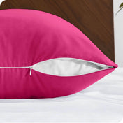 Close up of the zipper on a body pillowcase