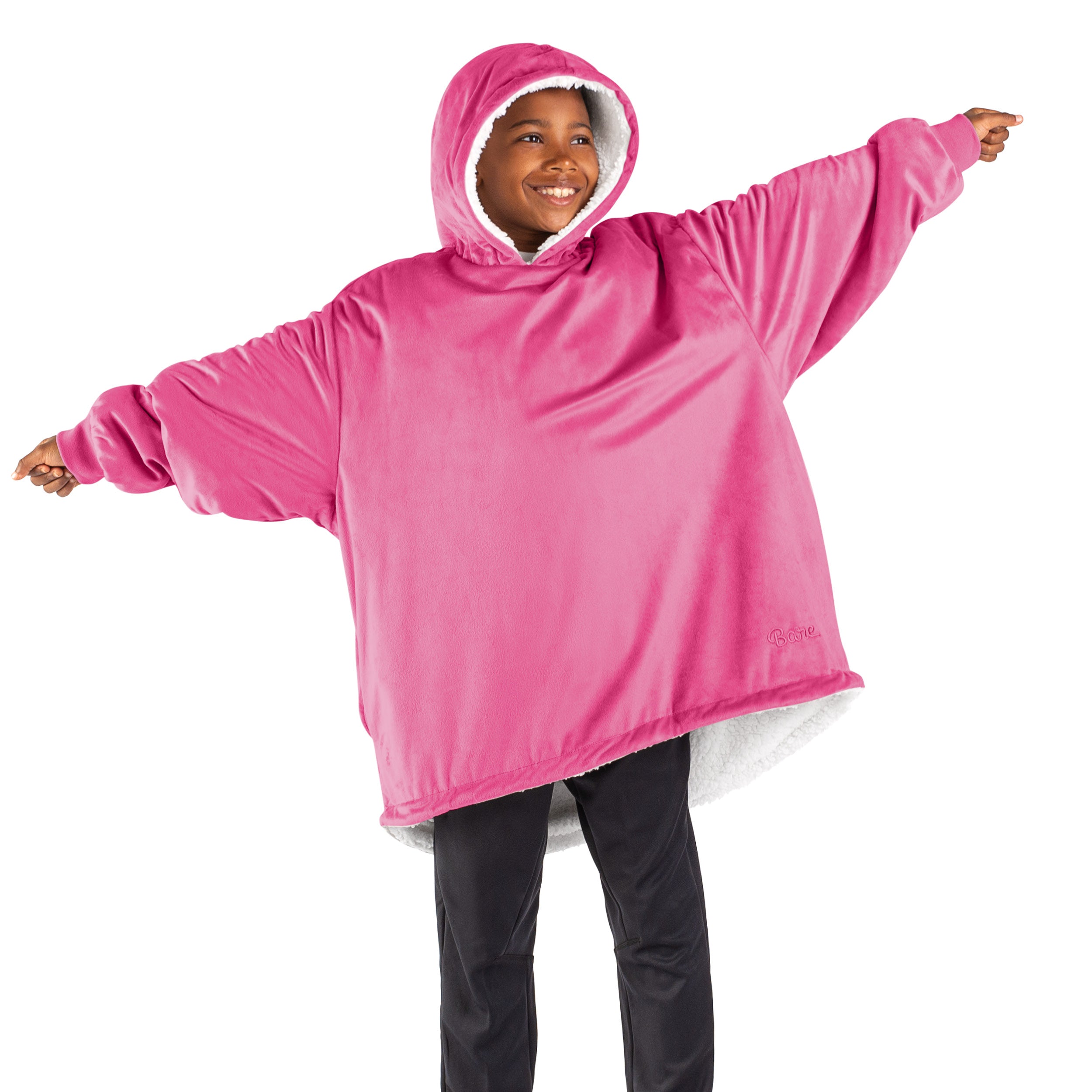 A youth wearable blanket on a child