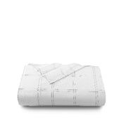 Printed microfiber flat sheet folded
