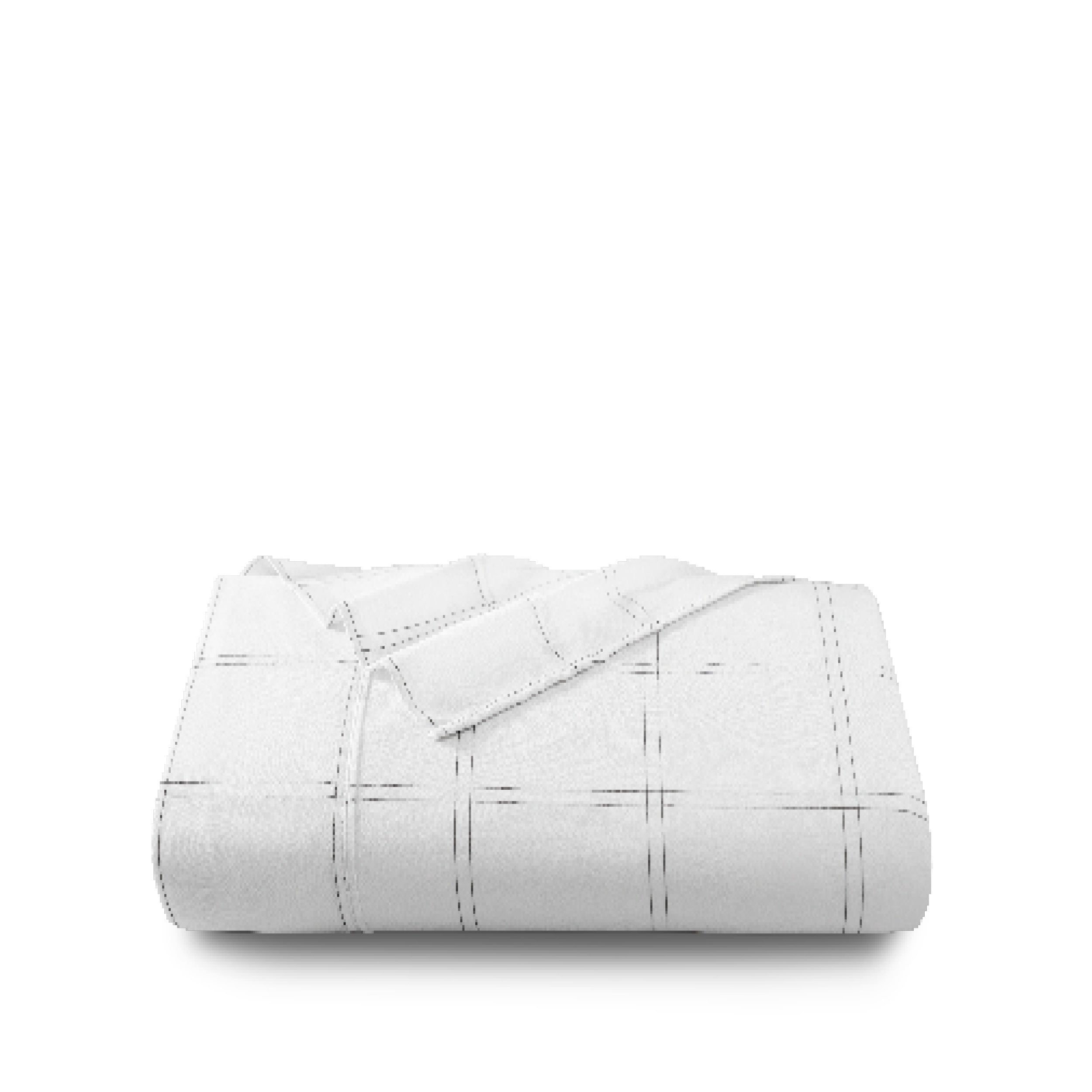 Printed microfiber flat sheet folded