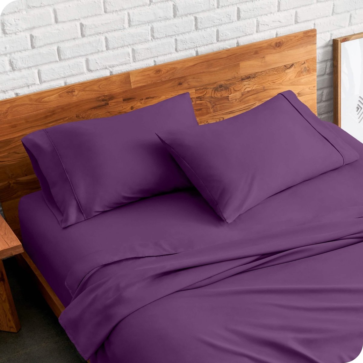 Matching sheets and pillowcases on a bed