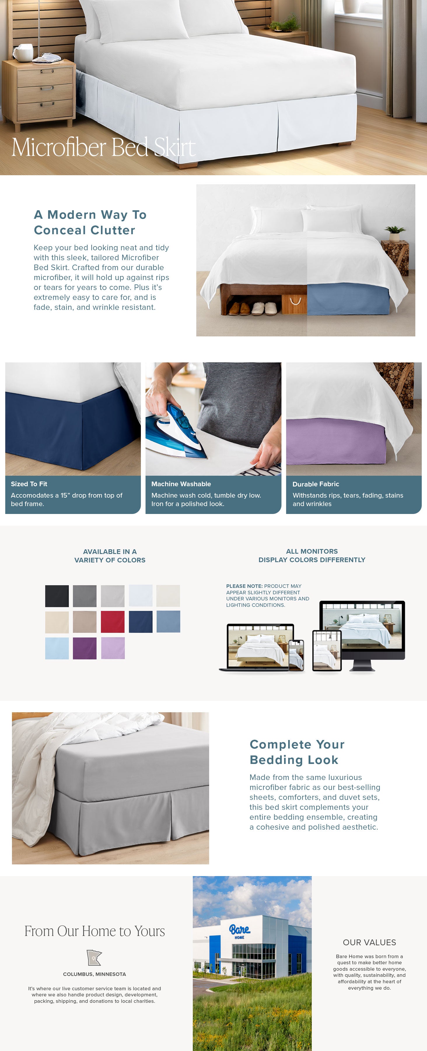 Microfiber Bedskirt EBC