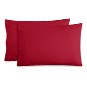 Two flannel pillowcases on a white background