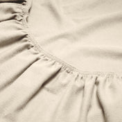 Close-up of flannel fitted sheet.