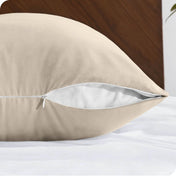 Close up of the zipper on a body pillowcase