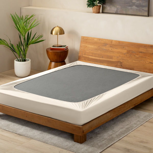 Sand box spring cover on a box spring
