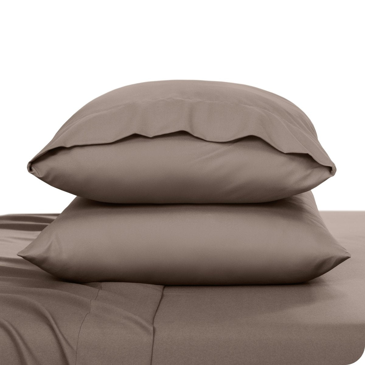 2 pillowcases on pillows