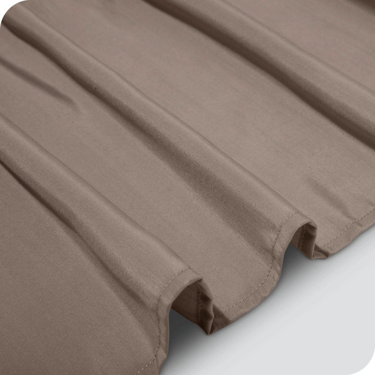 Close up of a polyester bed skirt