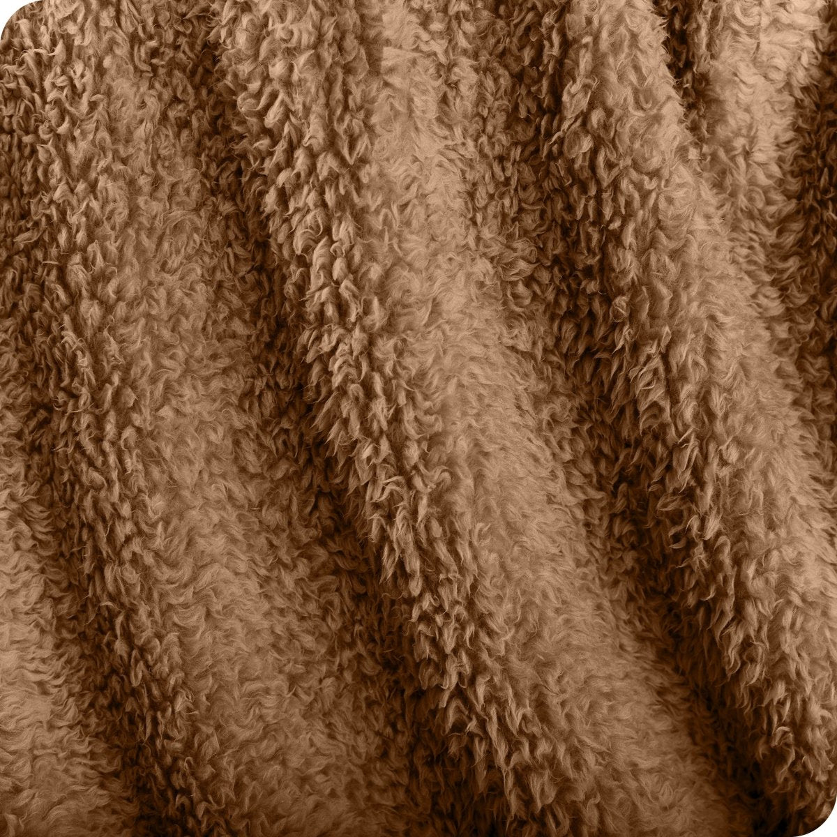Close up of a sherpa blanket