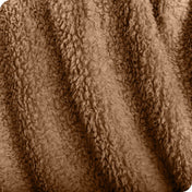 Close up of a sherpa blanket