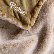 Faux fur blanket with Bare logo