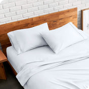 Matching sheets and pillowcases on a bed
