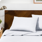 Close up of pillowcases on a bed