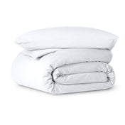 Organic jersey duvet set folded and stacked