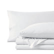 Percale sheet set folded neatly