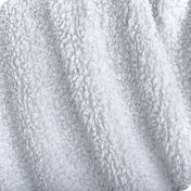 Close up of a sherpa blanket