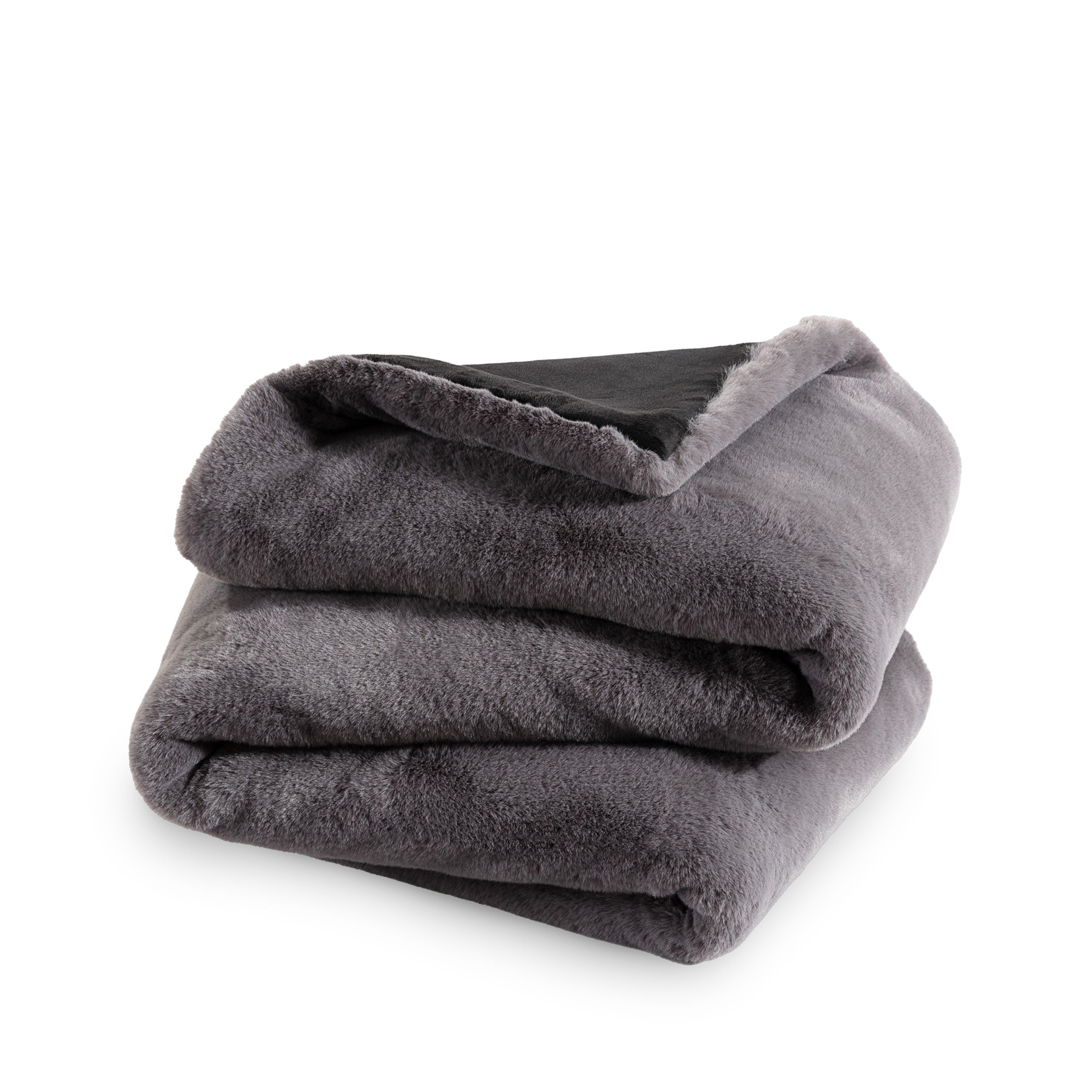 Faux Fur blanket folded loosely
