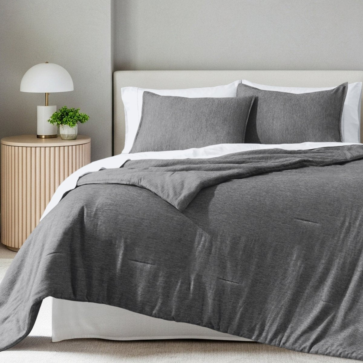 Down Alternative Track Stitch Comforter Set - Bare Home