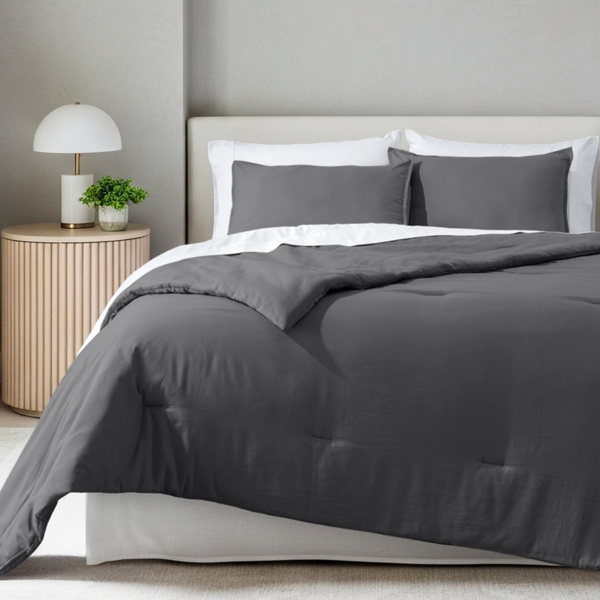 Down Alternative Track Stitch Comforter Set - Bare Home