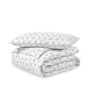 Flannel duvet set folded and stacked