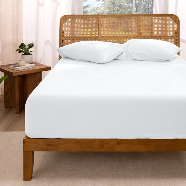 Organic Cotton Jersey Fitted Sheet - Bare Home